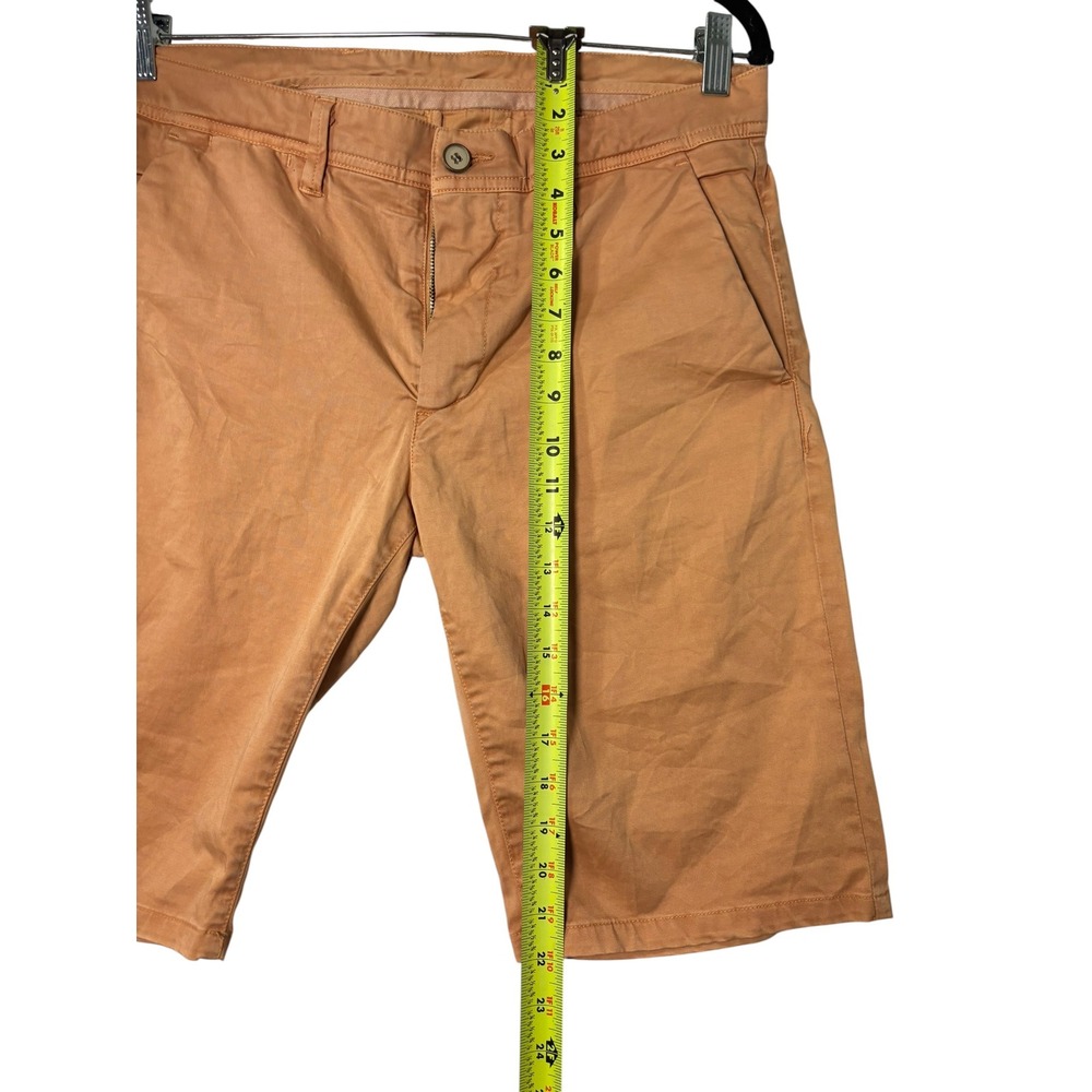 Mens Chino Shorts Burnt Orange‎ Apricot Casual Summer Twill Size 33 - Picture 5 of 5